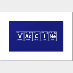 Vaccine (V-Ac-C-I-Ne) Periodic Elements Spelling Posters and Art